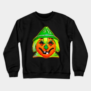 Pumpkin Scarecrow Mask Crewneck Sweatshirt